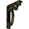 Ekena Millwork Avery Wrought Iron Bracket, (Triple center brace), Antiqued Pale Gold 2"W x 7 1/2"D x 10"H BKTM02X07X10TAVAPG - alternate 1